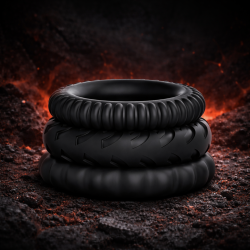 Titan, lot de 3 cockrings noir