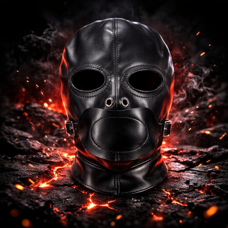 CAGOULE BDSM ASPECT CUIR BAILLON AMOVIBLE
POPPERSCAEN